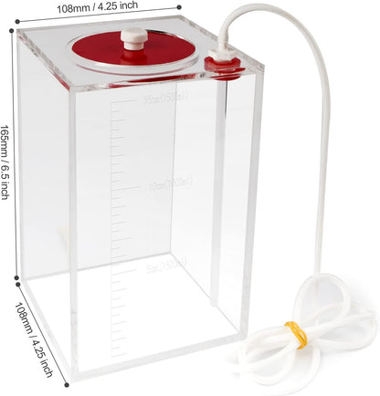 Aquarium Choice Acryli Made Liquid Storage Bucket Doing Pump Reservoir Container (4.7 * 7.4 * 10.9 Inch;5000ml/5LRed) - Image 15