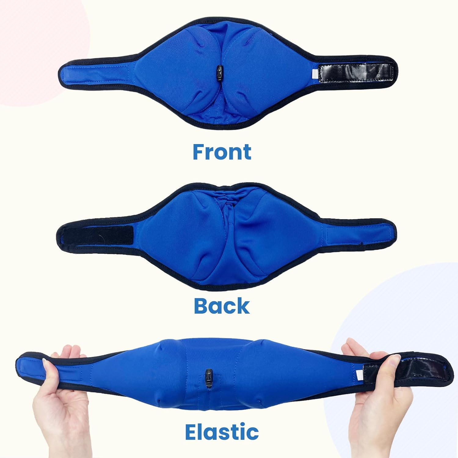 Noise dampening pet anxiety hoodie with secure elastic strap
