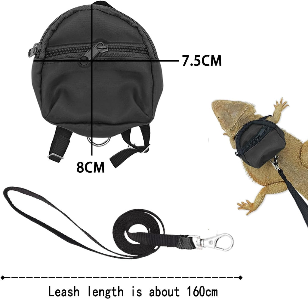 Bearded Dragon Backpack Carrier,Reptile Portable Backpack Carrier with Small Backpack Harness Leash Set,Space Capsule Clear Bubble Window Travel Backpack for Lizard Travel,Guinea Pig,Rabbit - Image 3