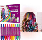 Display of 10 color hair dye pens in packaging