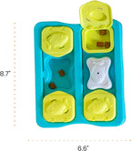 Catstages Kitty Cube interactive treat puzzle demonstrating adjustable difficulty levels