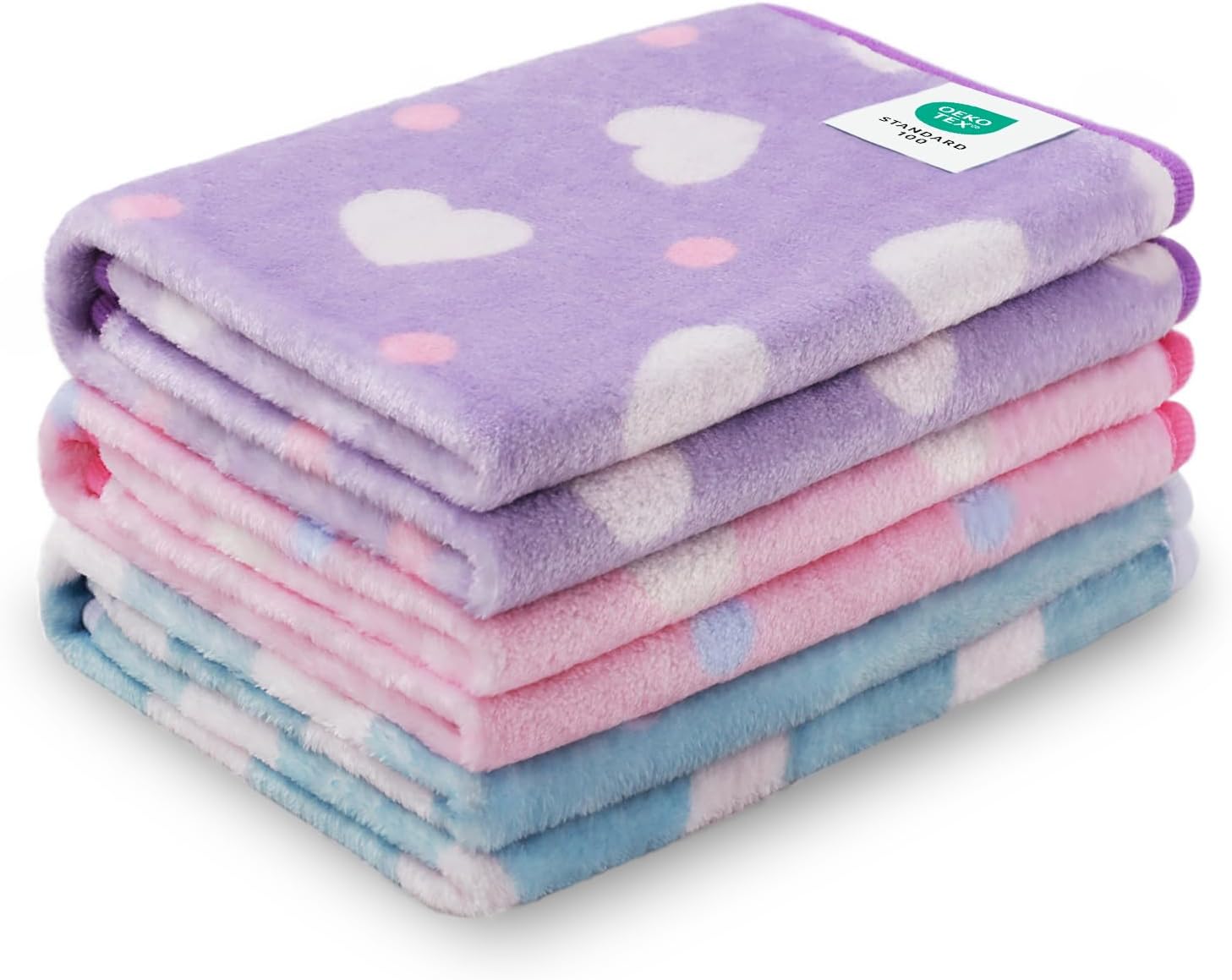 1 Pack 3 Blankets Super Soft Cute Dot Pattern Pet Blanket Flannel Throw for Dog Puppy Cat Beige/Brown/Pink Small - Image 10