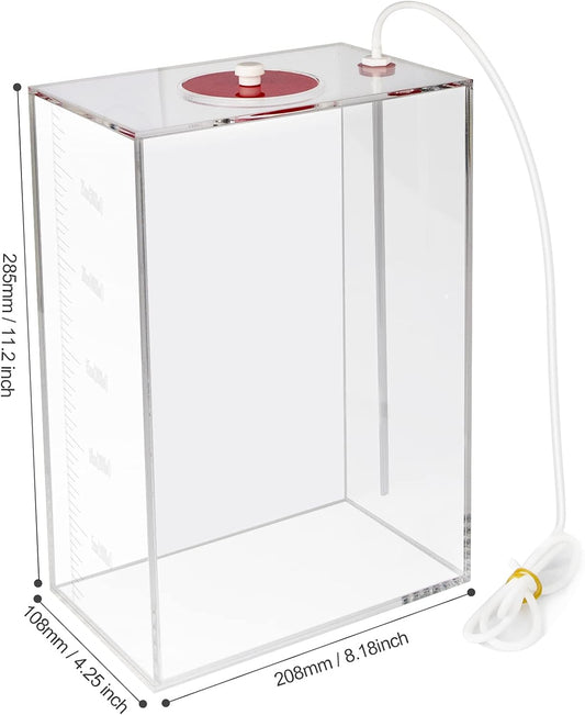 Aquarium Choice Acrylic Liquid Storage Bucket front view showing clear capacity scale markings.