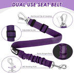 Safety elastic bungee tether for pet car travel