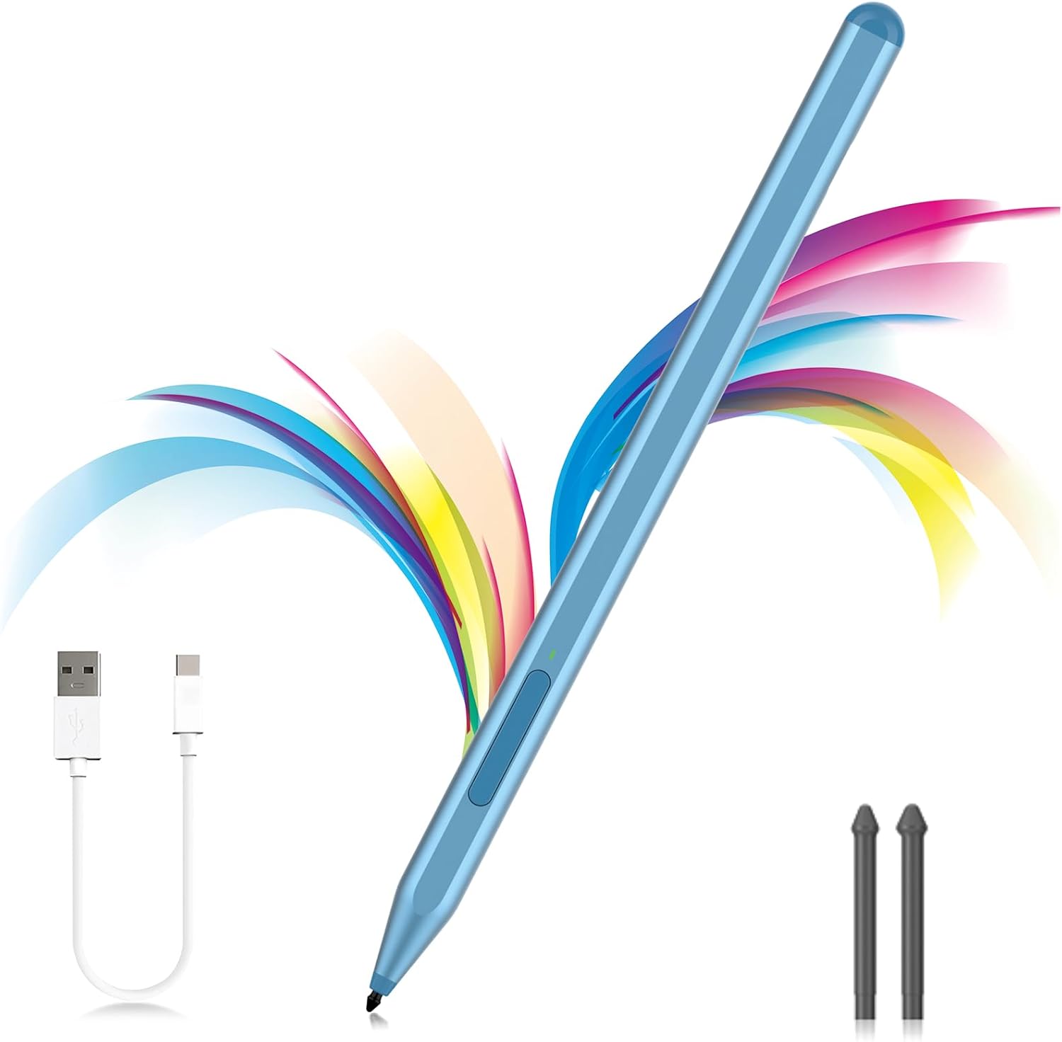 Milikilo tablet pen showcasing the close up view of the fine tip nib assembly