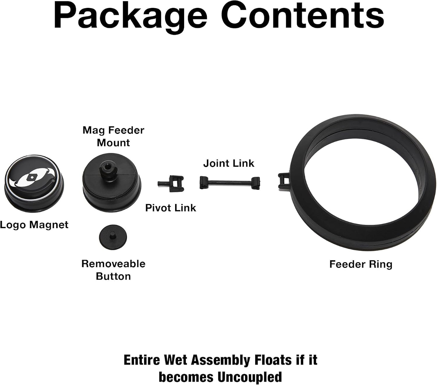 Marine tank automatic feeder ring with magnetic coupling.