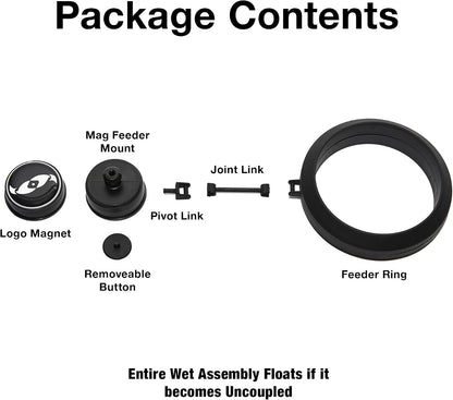 Marine tank automatic feeder ring with magnetic coupling.