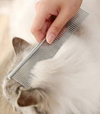 Multicolor pet shedding rake for professional cat and dog grooming.