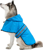 Weesiber Dog Raincoat, Waterproof Dog Rain Jacket with Leash Hole, Lightweight Reflective Pet Rain Coat for Walking (XL, Pink) - Image 15