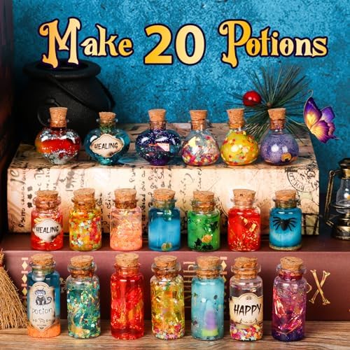 Detailed view of the potion recipe book and mix-ins