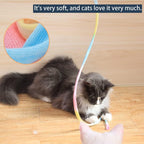 Two pack collection of LASOCUHOO rainbow cat wands displayed together for multi-pet exercise