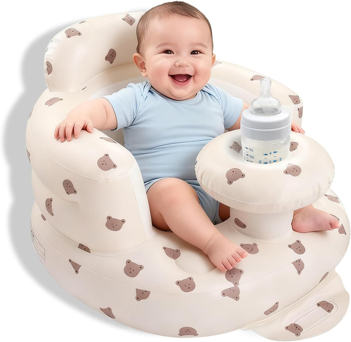 Arscniek inflatable baby seat with bear head front view