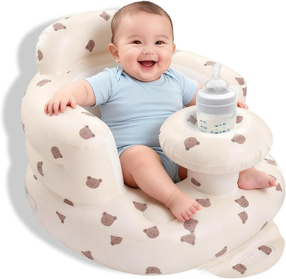 Arscniek inflatable baby seat with bear head design front view