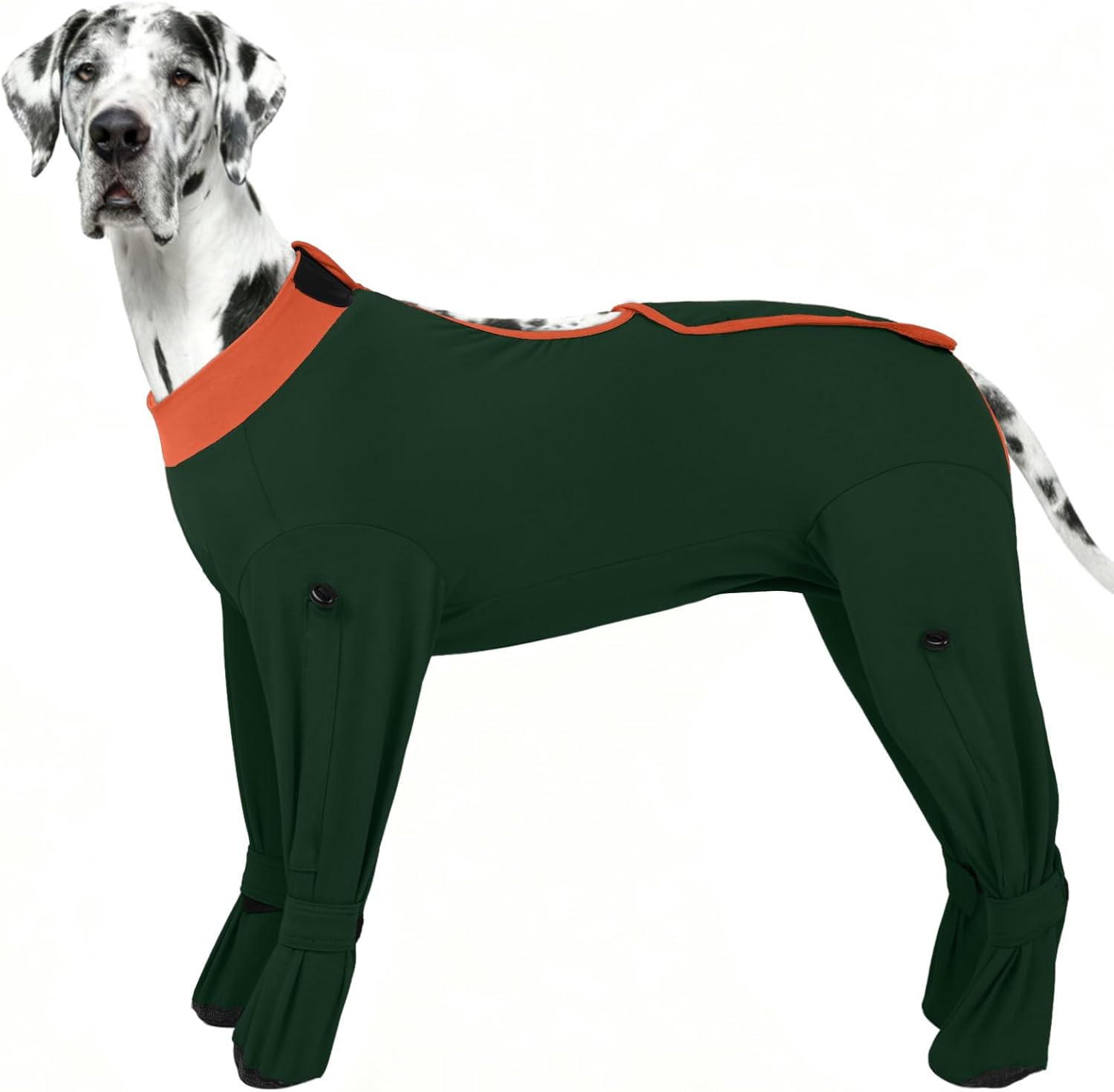 ROZKITCH Dog Recovery Suit After Surgery, Prevent Licking & Shedding, Dog E-Collar Alternative Four-Sleeve with Adjustable Leg Drawstrings & Belly Access, Post-Surgery Bodysuit for Medium Dogs Black M - Image 12