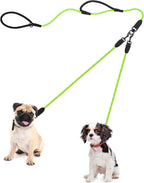 PetBonus Rope Double Dog Leash, No Tangle Dual Leash, Reflective Walking Training Lead with Two Comfortable Padded Handles, Lead Coupler for Small Medium Dogs (11-55 lbs, Black) - Image 11