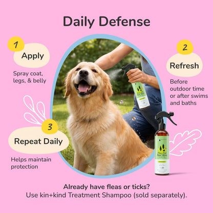 Natural essential oil based flea repellent for pets