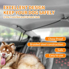 Dog Seatbelt, Car Harness with Coated Wire Rope, Happy Ride Dog Zipline, Safety Restraint No-Chew Tether Cable (Stainless Steel, 5 FT) - Image 4