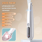 Quiet cordless dog hair shaver with built-in light for paws