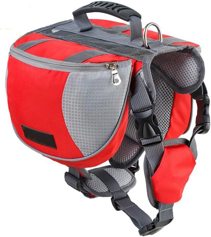 Lifeunion outdoor canine saddle bag with included pet waste bags dispenser
