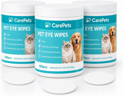 Eye Wipes, 100 Count Pet Tear Stain Cleaning Pads for Dogs and Cats, Gentle Textured Eye Area Wipes with Aloe Vera and Chamomile, Fragrance Free (1) | Gentle Textured Eye Wipes - Image 11