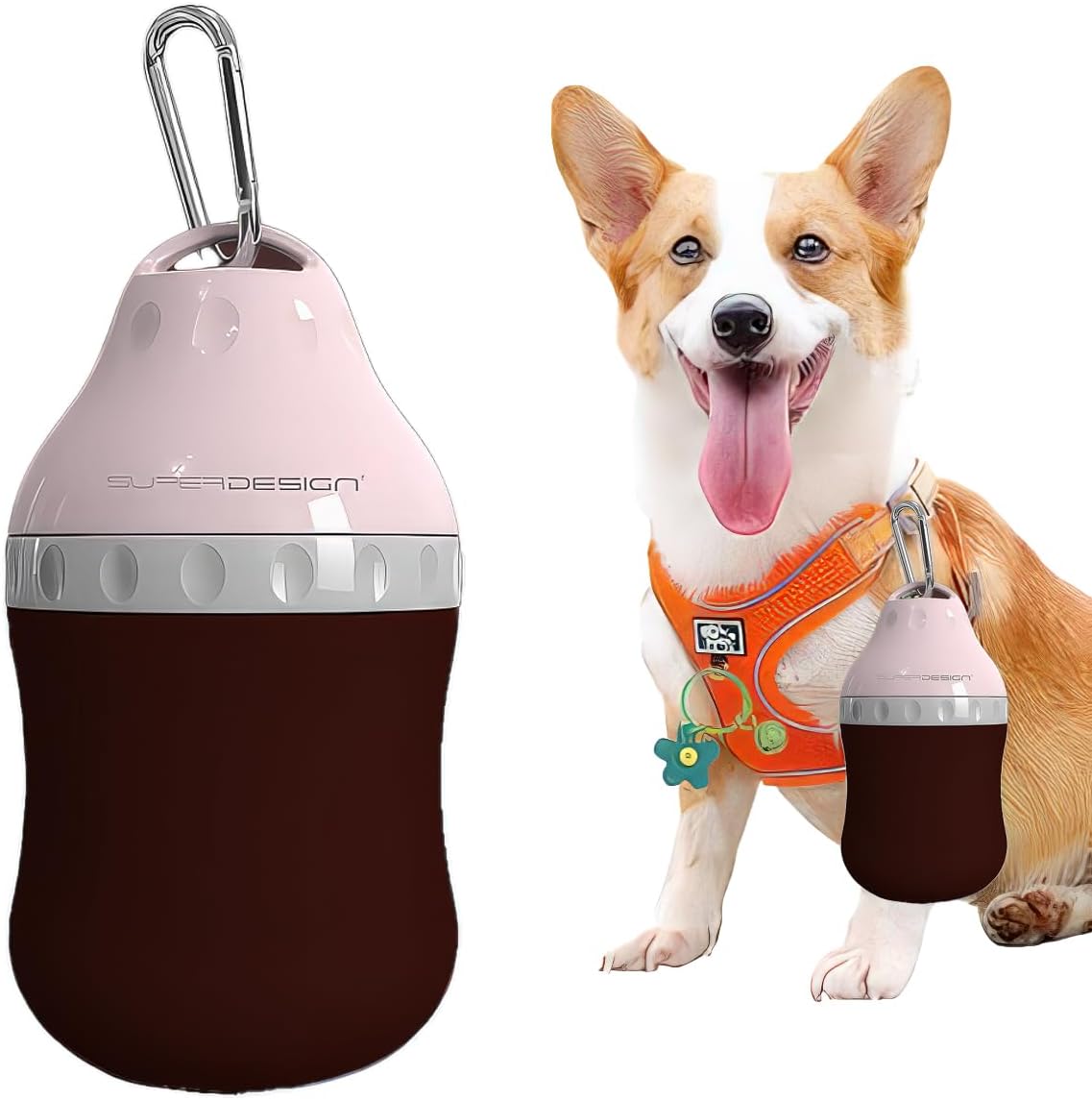 Dog Travel Water Bottle Detachable Bowl Leak Proof Portable Silicone Bottle BodyCollapsible and Suitable for Small Pets for Outdoor Walking, Hiking, Travel (Green2, 200ml2) - Image 14