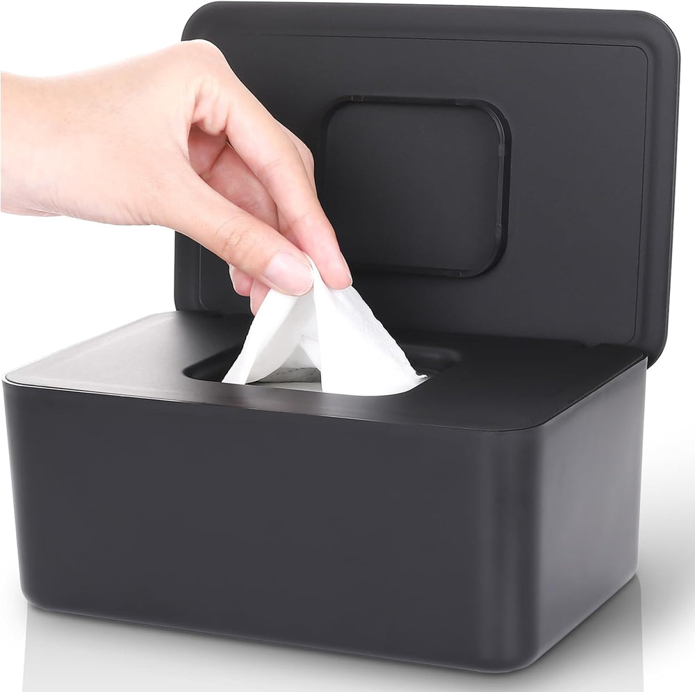 Lijroavy baby wipes dispenser black front view