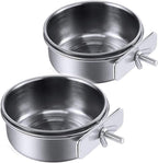 PINVNBY Parrot Feeding Cups Birds Food Dish Stainless Steel Parrot Feeders Water Cage Bowls with Clamp Holder for Cockatiel Conure Budgies Parakeet Parrot Macaw Small Animal Chinchilla Pack of 2 - Image 11