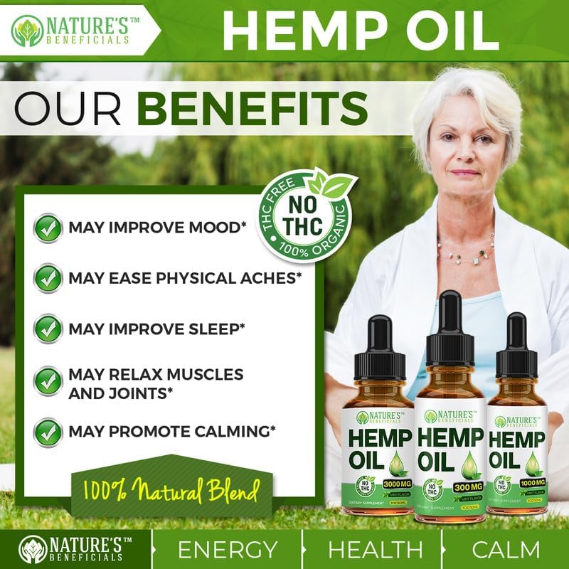 Premium hemp oil 1000mg 30ml bottle packaging