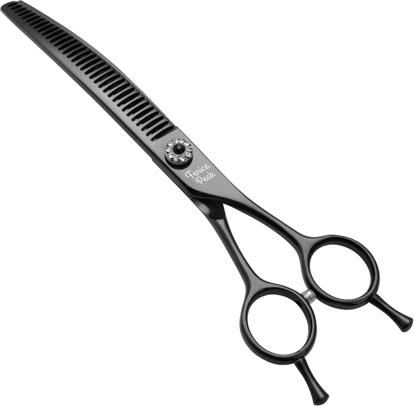 Professional Dog Grooming Scissors Pet Curved Chunker Shears 7.0'' Extremely Sharp Blades 440C Steel Thinning Scissors Durable Smooth Motion & Fine Cut for Dogs and Cats (Multicolored) - Image 13