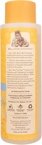 Burt's Bees for Pets Tear Free Puppy Shampoo & Conditioner with Buttermilk, 2 in 1 Gentle Dog Shampoo for Puppies, Cleans and Conditions Sensitive Skin, 16 Fl Oz - Image 10