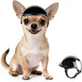 Petleso black dog helmet for small dogs front view