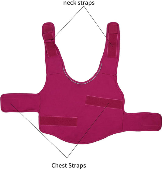 Soft pink thunder jacket wrap for small dogs side view stress reduction apparel