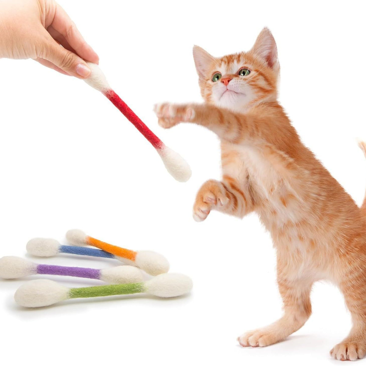 Assorted colors of HFTRKE catnip swab toys set