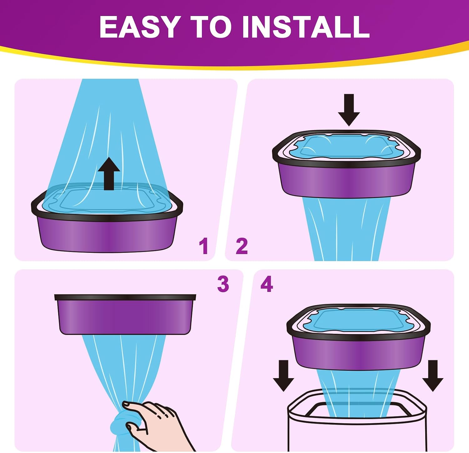 Zippland Wooant cat waste disposal cartridge placed next to a compatible home litter pail.