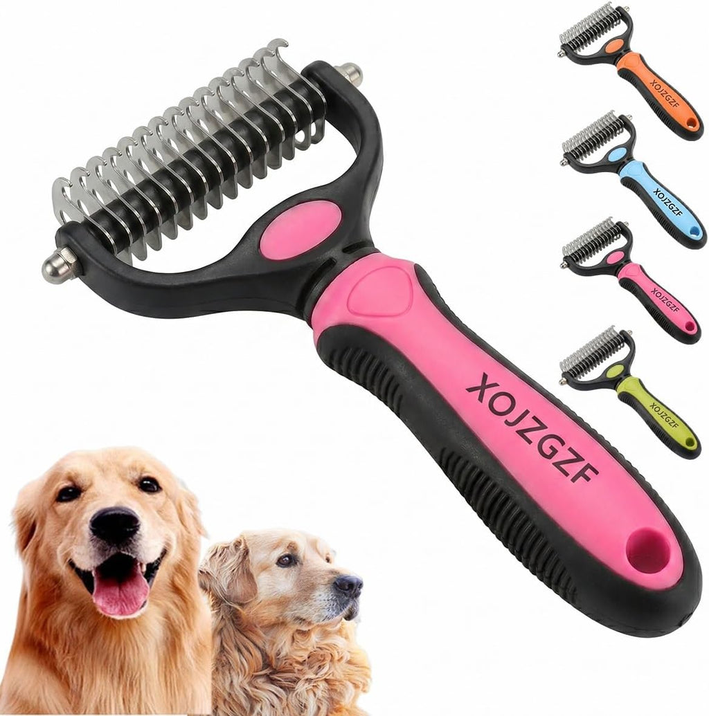 Pet Pro Tool Grooming, Dual Tooth Groom Pro for Dogs, Cat Deshedding Brush, Dog Rake Brush for Shedding, Cats Comb Undercoat Long Hair Knotter Remover, Double Teeth Coat Dual-Sided Professional Tools - Image 12