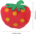 Toddmomy soft strawberry cat toy pack demonstrating perfect size for indoor kitty play.