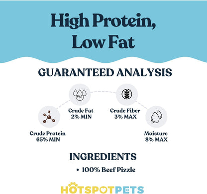 Healthy hormone free beef pizzle circles for powerful chewers.