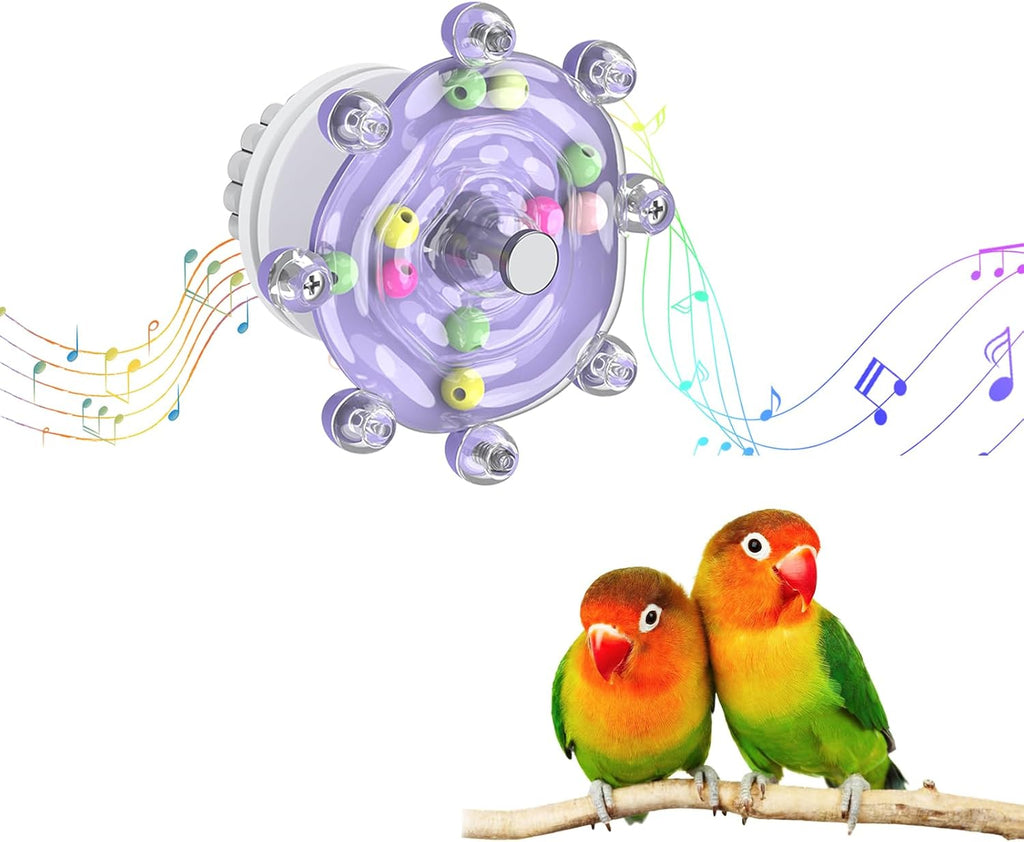 Pawfly 2 Pcs Bird Toys for Parakeets, Colorful Spinning Wheel Chew Toys, Interactive Spinner Rattle Parrot Toys, Cockatiel Toys, Parakeet Toys, Bird Cage Accessories for Entertainment Chewing Exercise - Image 14