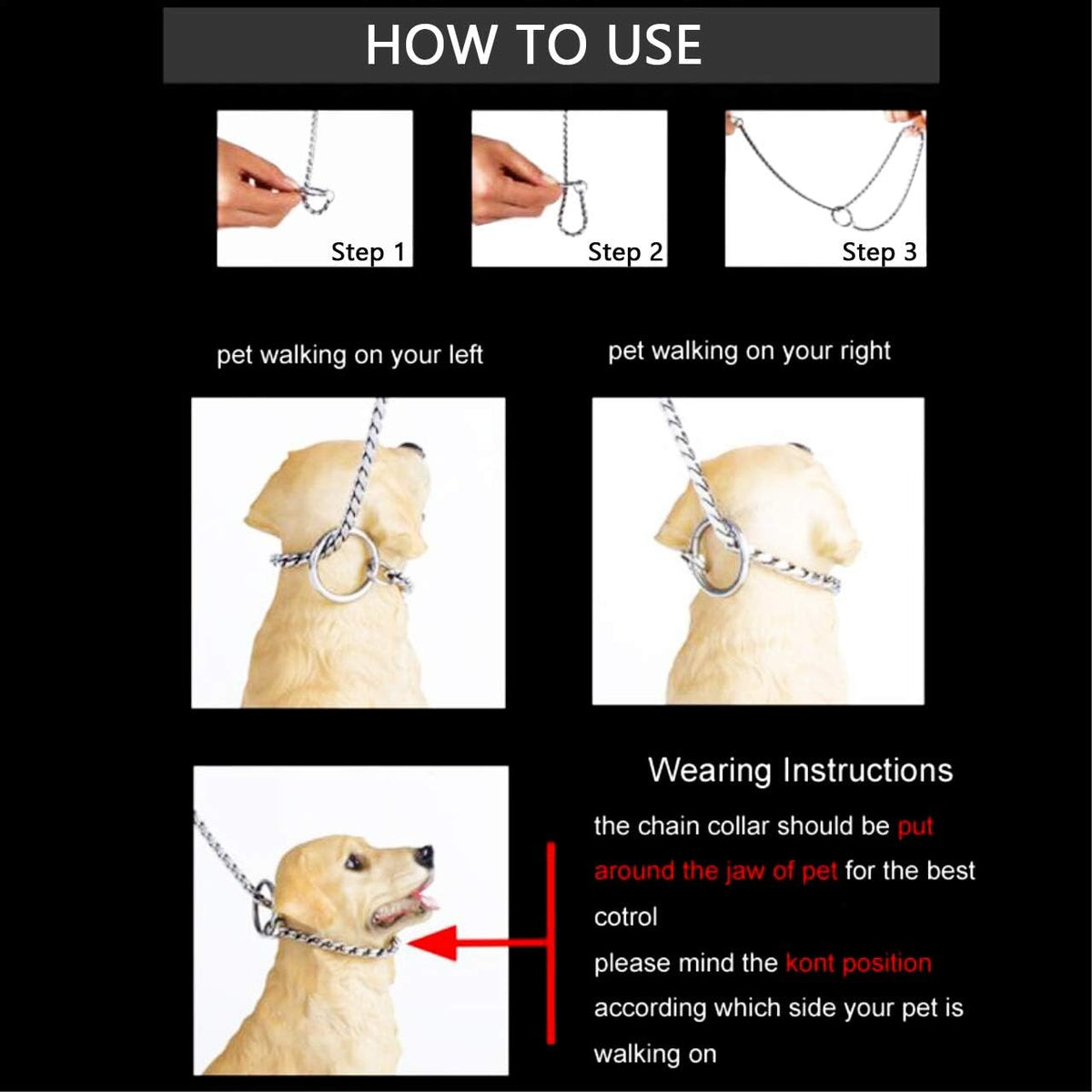 Polished silver pet show choker displaying smooth rounded edges for safety.