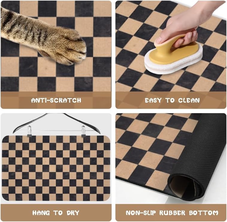 Zoeeya pet water bowl mat absorbing liquid on floor