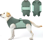 SAWMONG Dog Recovery Suit Male, Cotton Zipper Recovery Suit for Dogs, Dog Onesie for Surgery Female Neuter Bodysuit Prevent Licking Wounds Male, Substitute E-Collar & Cone(Gray, Small) - Image 10