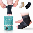 Beltwell Adjustable Foot and Ankle Compression Wraps front view for edema relief