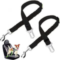 Eaartchi 2-pack pet car seat belts front view black nylon