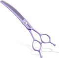 FOGOSP professional curved thinning shears dog grooming scissors front view