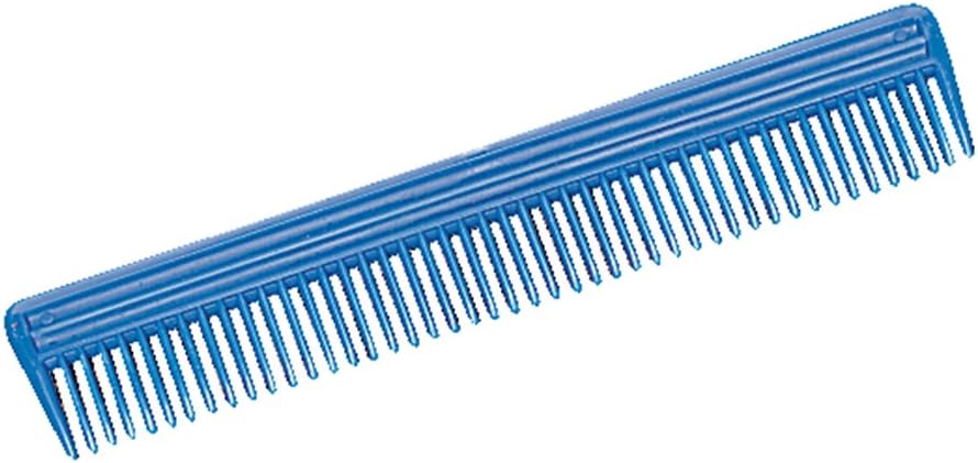 Weaver Equine plastic animal comb front view blue grooming tool