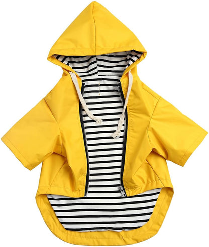 Dog Raincoat rain Jacket Raincoat Dogs Waterproof Small Medium Breeds Zip Closure Storage Pocket Harness Hole Red M - Image 14