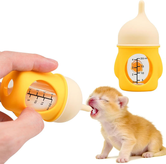 Puppy Bottles for NursingKitten Bottles for NursingPet Feeding Bottle(Yellow- 20ml) - Image 1