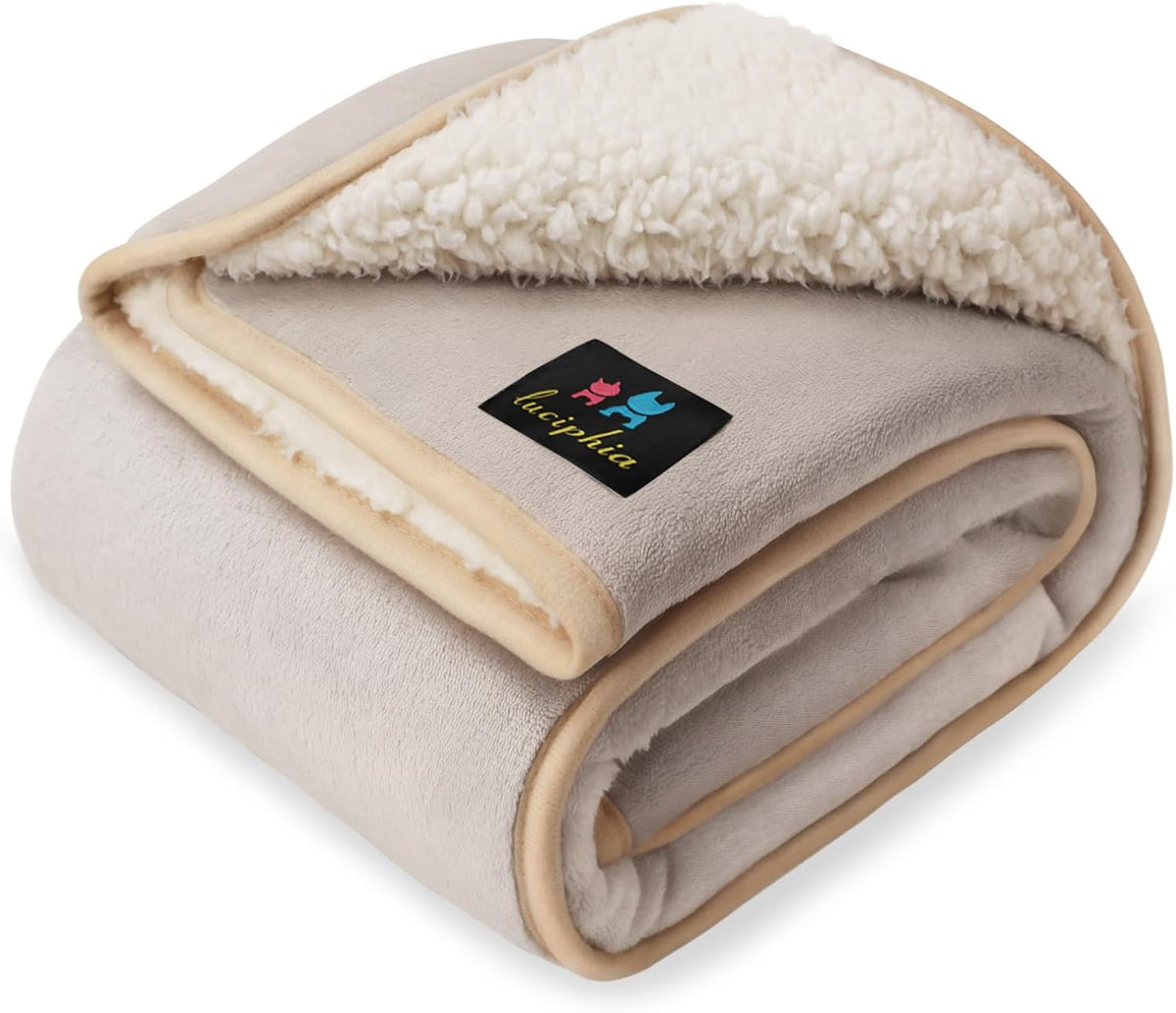 Waterproof Pet Blanket, Liquid Pee Proof Dog Blanket for Sofa Bed Couch, Reversible Sherpa Fleece Furniture Protector Cover for Small Medium Large Dogs Cats, Dark Gray Small40" x 28" - Image 11