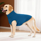 Sleeveless pullover design demonstration showcasing ample leg room for easy pet movement