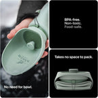 Close up of the three in one leak proof valve on the SÃ¤ker pet water bottle